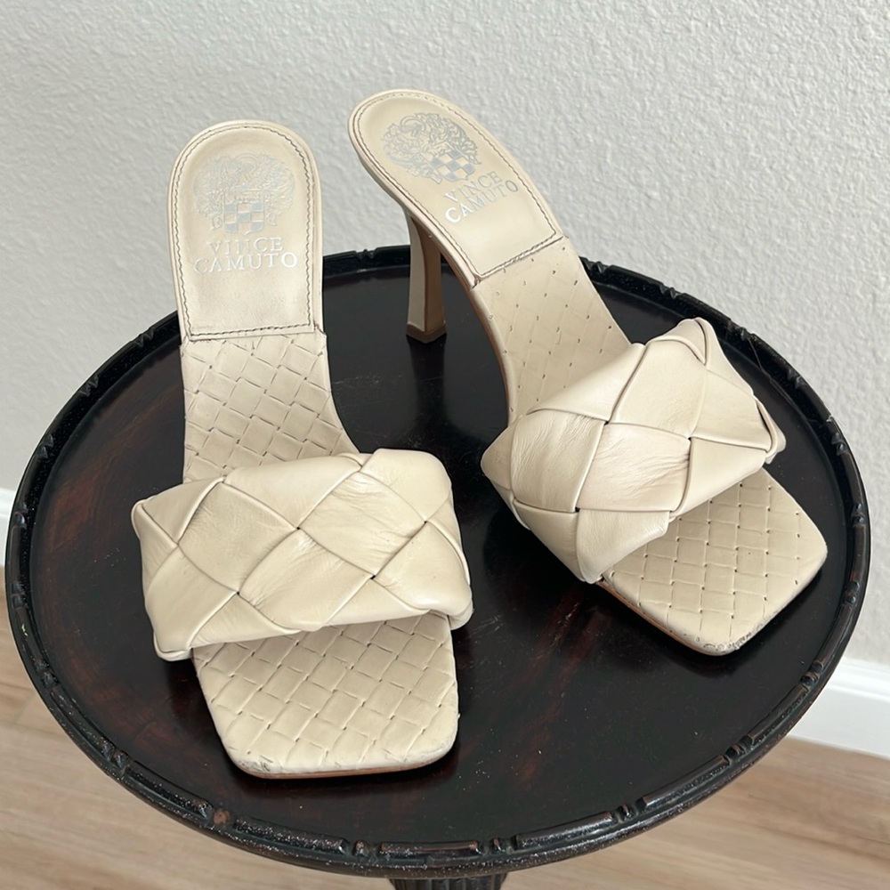 Vince Camuto Woven Leather Mules